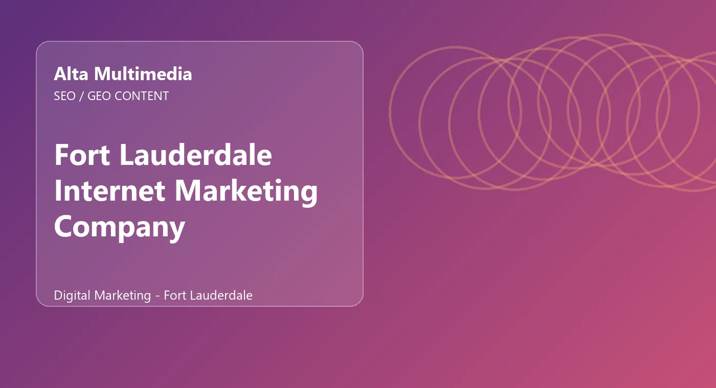 Fort Lauderdale Internet Marketing Company