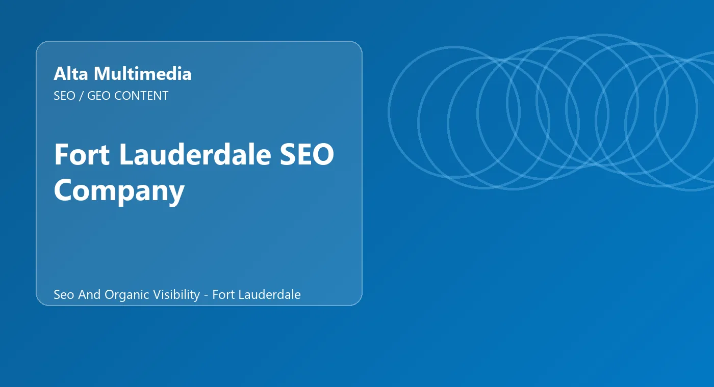 Fort Lauderdale SEO Company