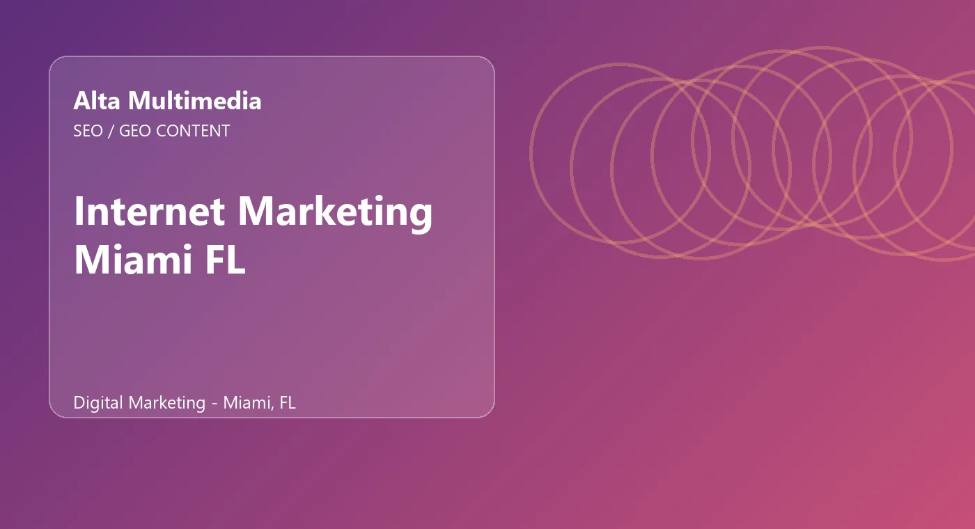 Internet Marketing Miami FL