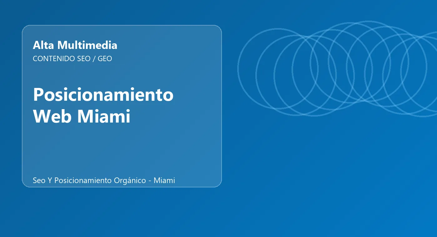 Posicionamiento Web Miami