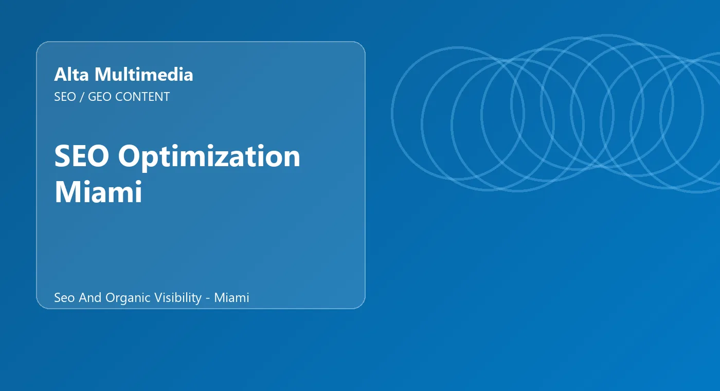 SEO Optimization Miami
